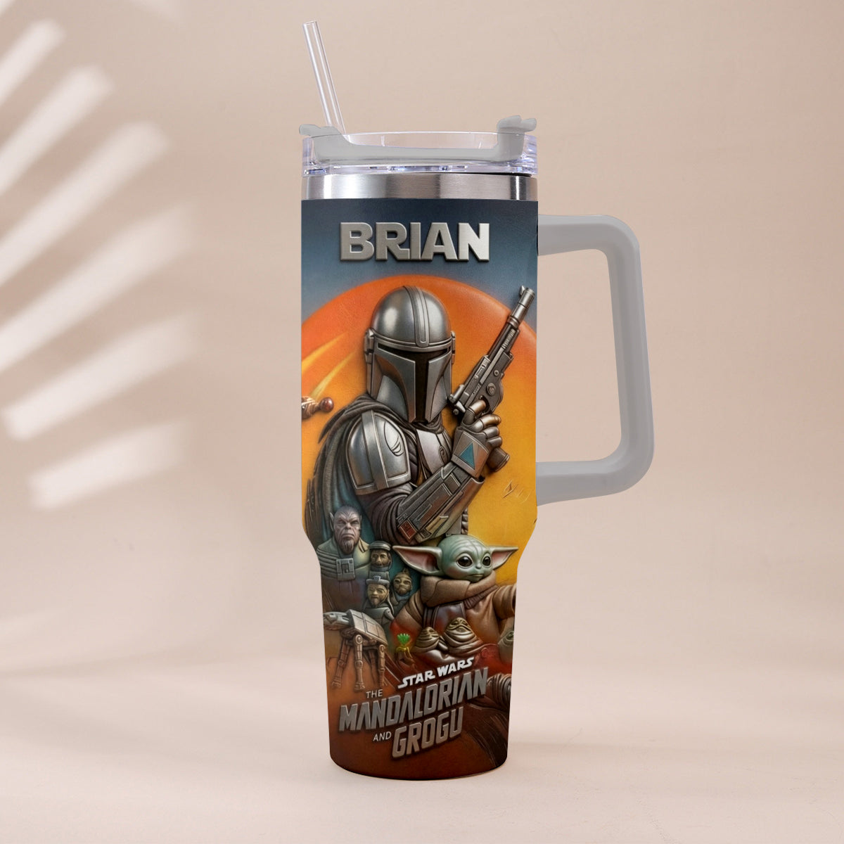 This Is The Way - Personalized The Force Tumbler With Plush Charm