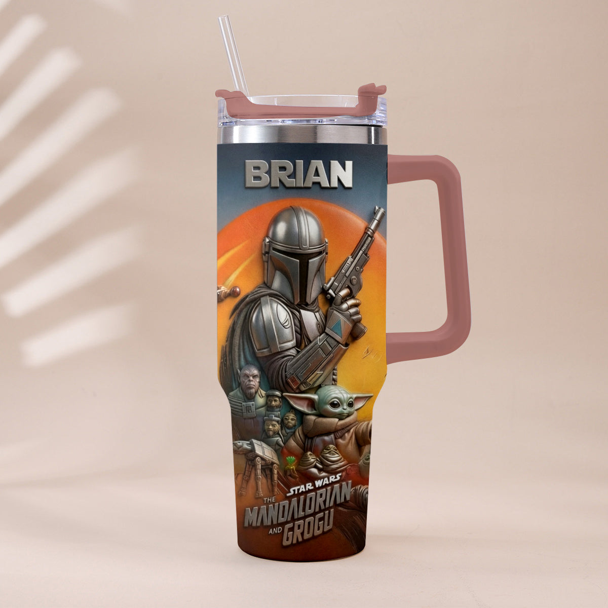 This Is The Way - Personalized The Force Tumbler With Plush Charm