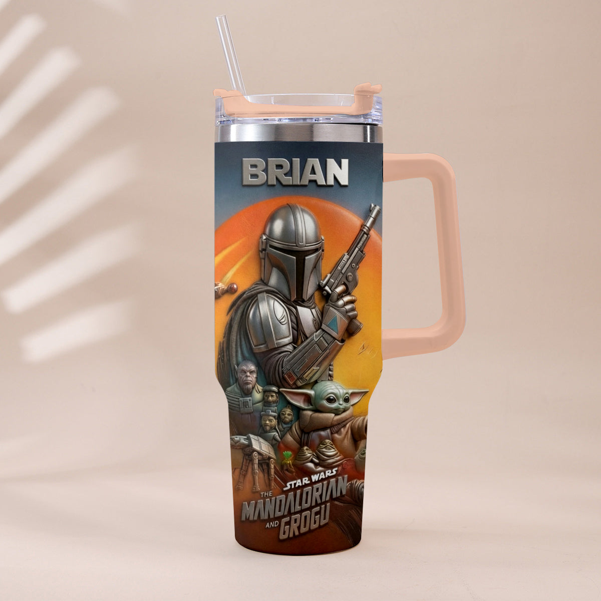 This Is The Way - Personalized The Force Tumbler With Plush Charm