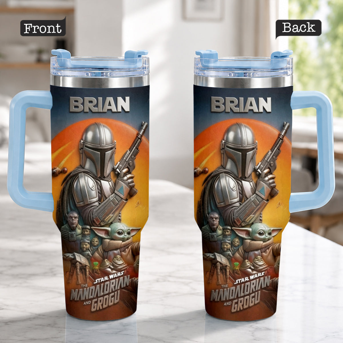 This Is The Way - Personalized The Force Tumbler With Plush Charm