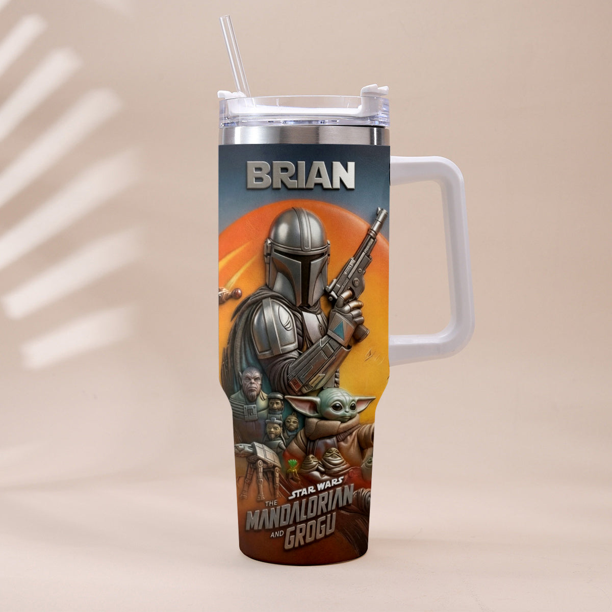 This Is The Way - Personalized The Force Tumbler With Plush Charm