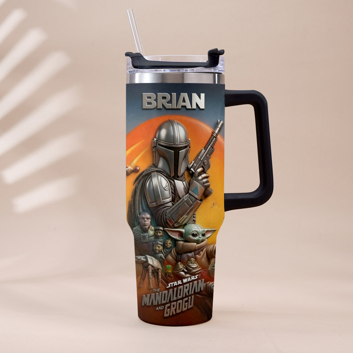 This Is The Way - Personalized The Force Tumbler With Plush Charm