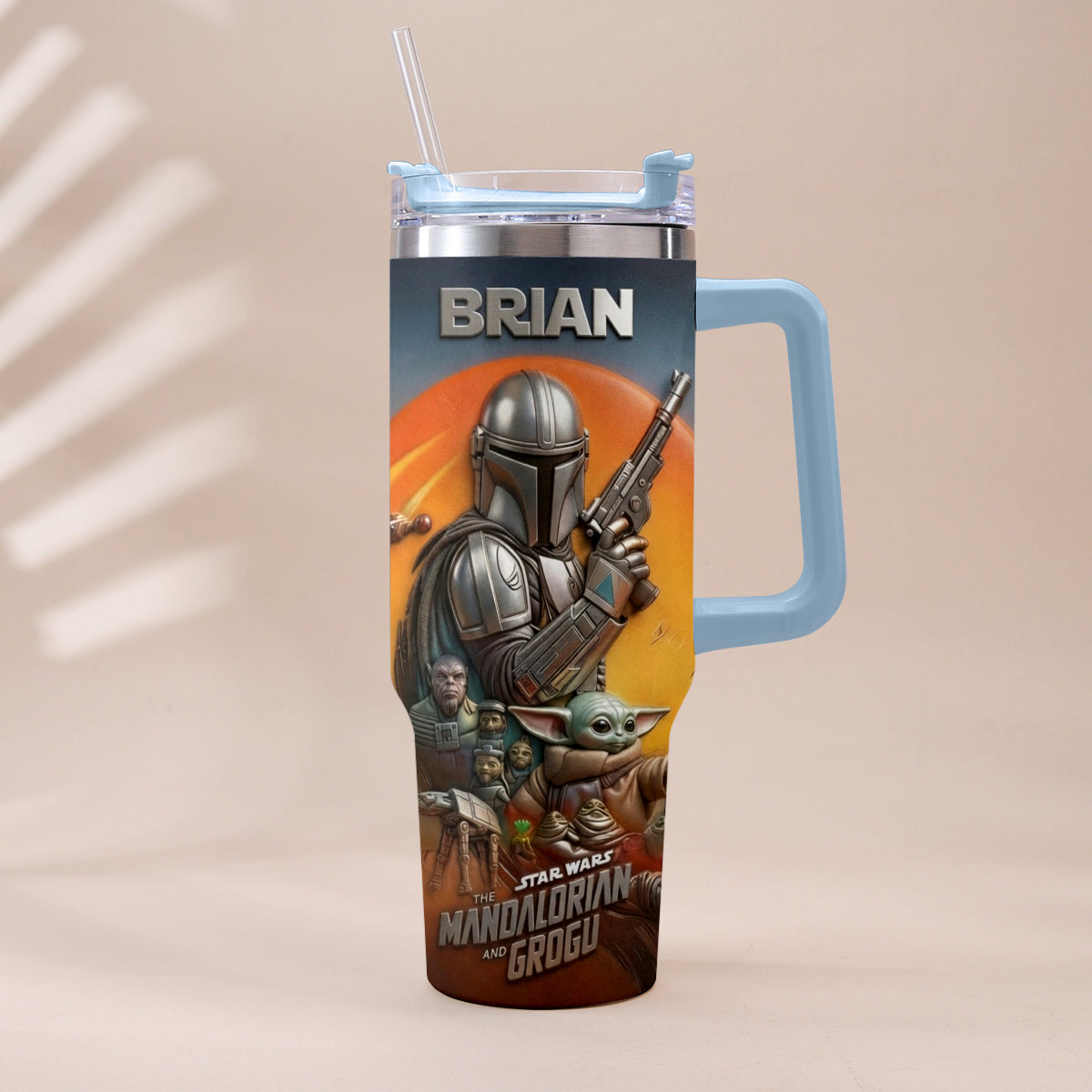 This Is The Way - Personalized The Force Tumbler With Plush Charm