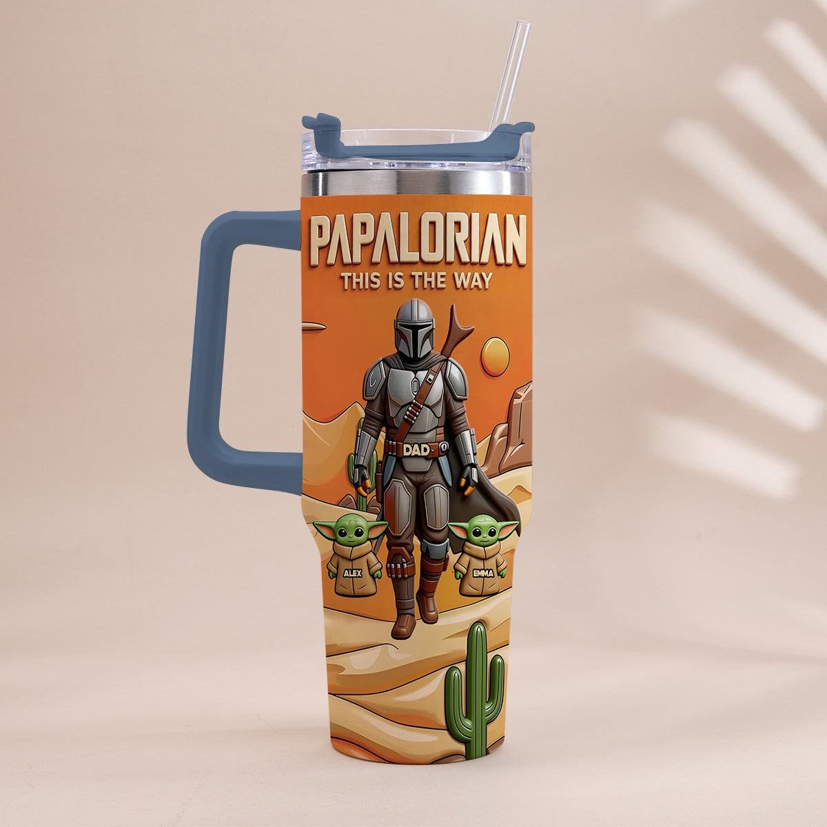 Galaxy Father’s Day - Personalized The Force Tumbler With Handle
