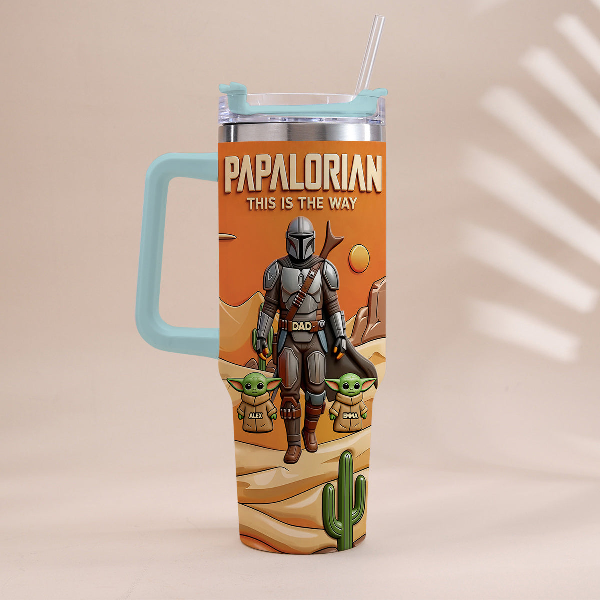 Galaxy Father’s Day - Personalized The Force Tumbler With Handle