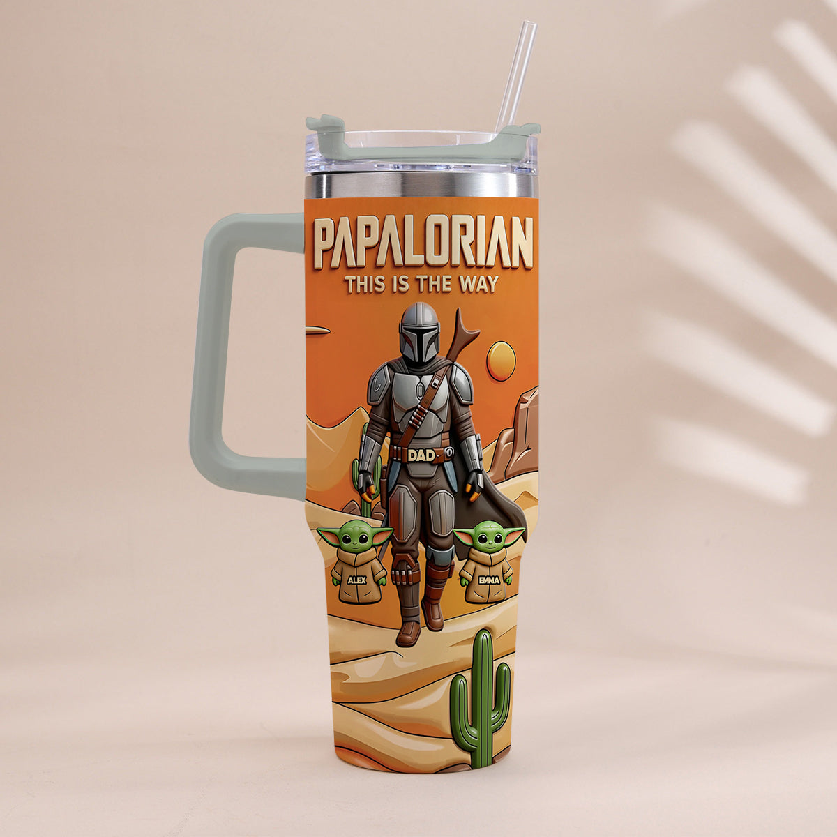 Galaxy Father’s Day - Personalized The Force Tumbler With Handle