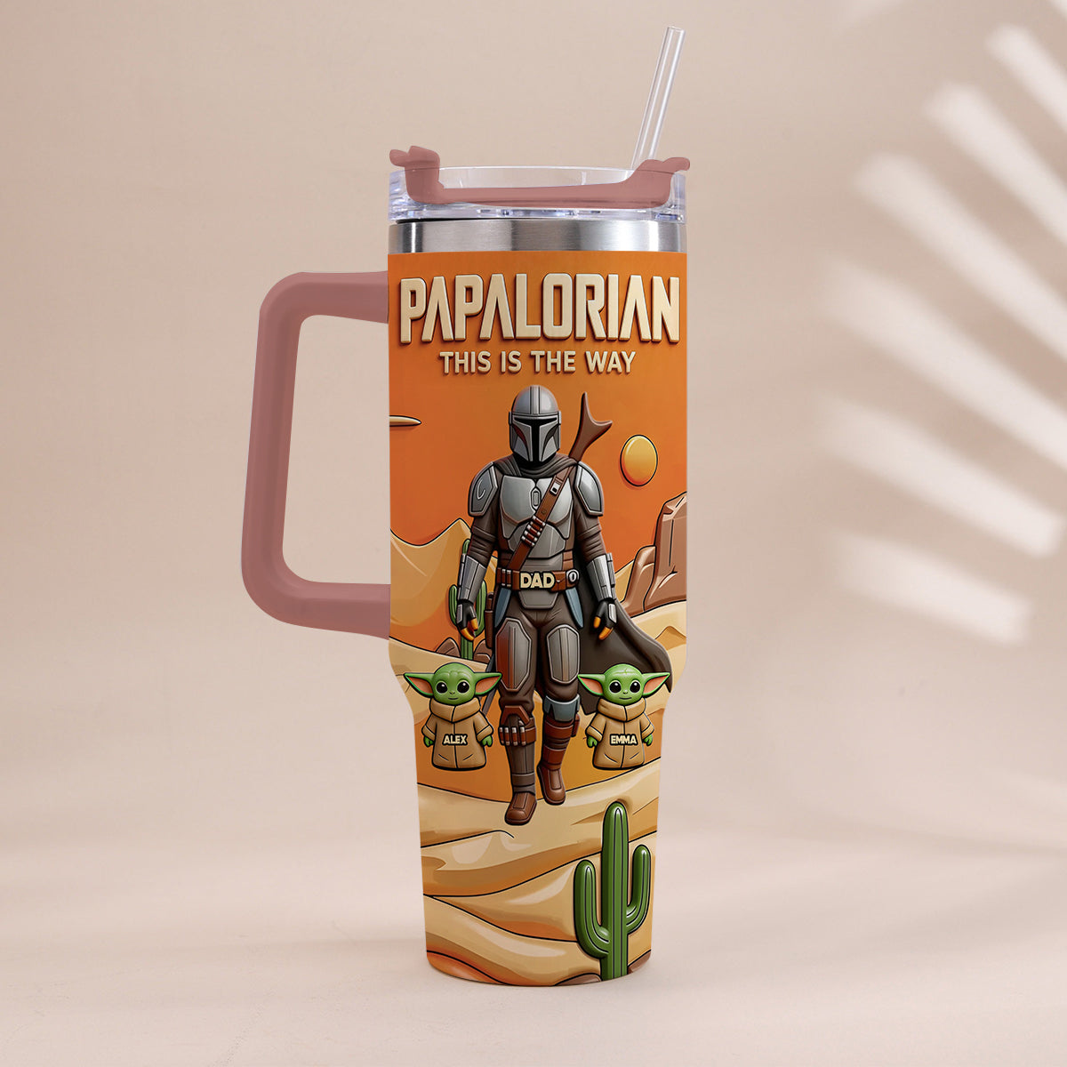 Galaxy Father’s Day - Personalized The Force Tumbler With Handle