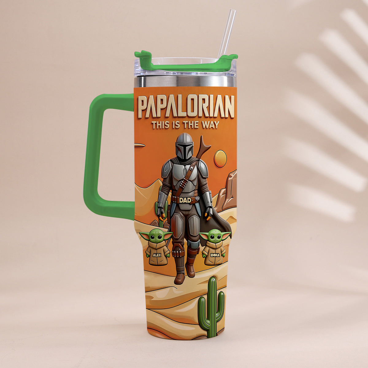 Galaxy Father’s Day - Personalized The Force Tumbler With Handle