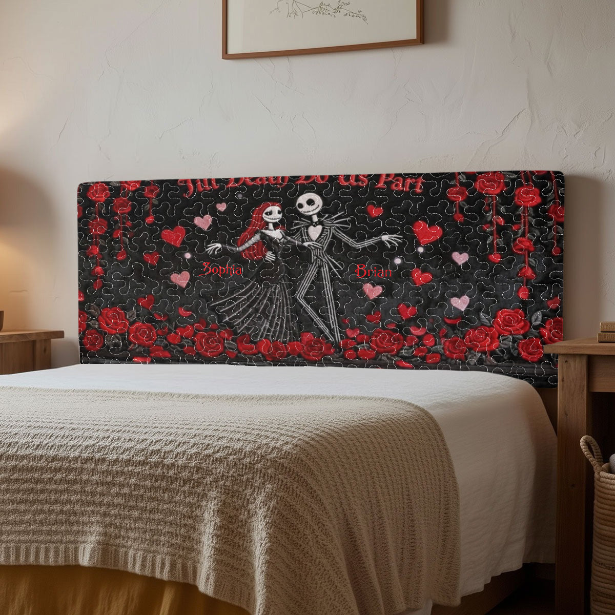 Till Death Do Us Part - Personalized Nightmare Headboard Slipcover