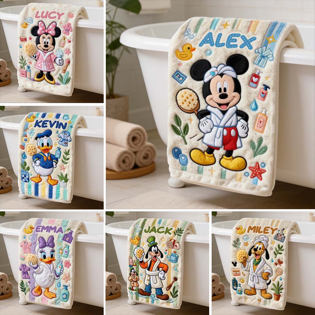 Bathing Time - Personalized Mouse Quick-dry Bathing Towel