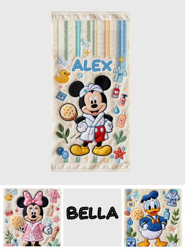 Bathing Time - Personalized Mouse Quick-dry Bathing Towel