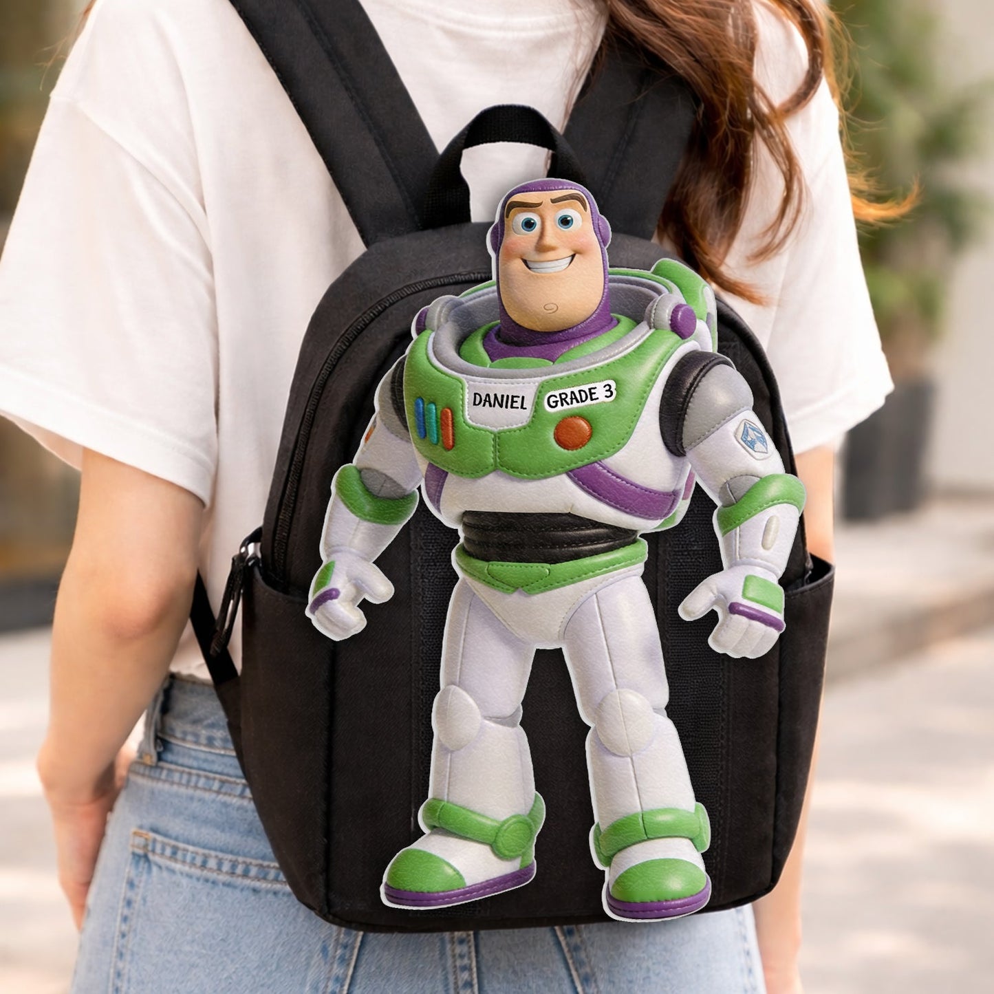Toy Friendship - Personalized Movie For Kids Changeable Leather Patch Backpack