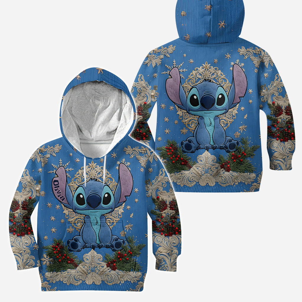 Festive Alien Knit - Personalized Ohana Hoodie and Leggings