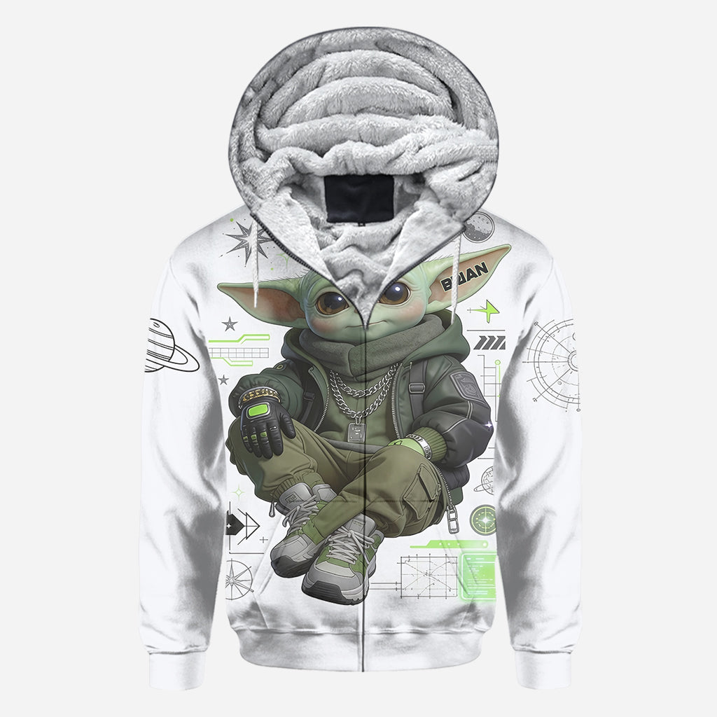 Cool Green Alien - Personalized The Force All Over Shirt