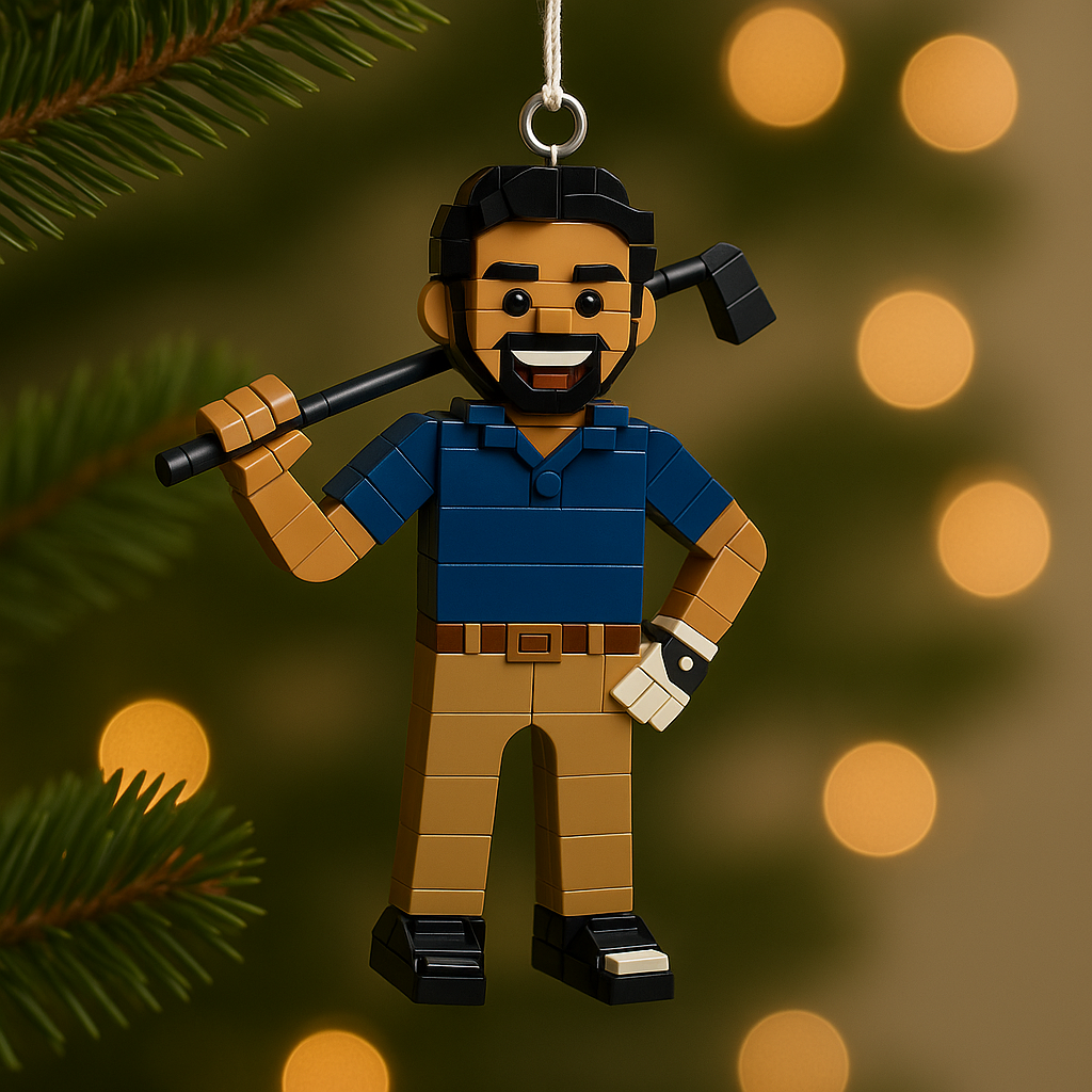 Love Golfing - Personalized Golf Custom Made Block Figure Ornament