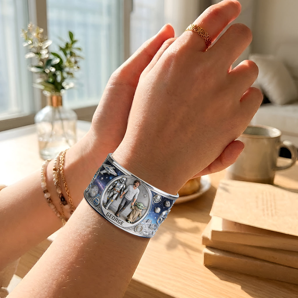 This Is The Way - Personalized The Force Shaped Cuff Bracelet