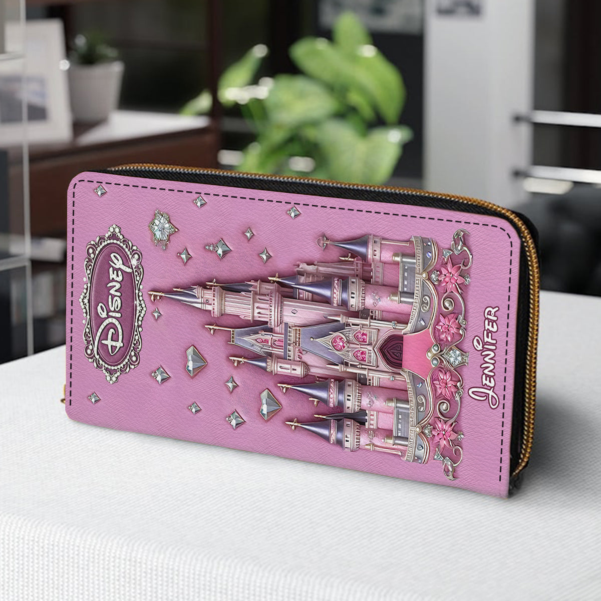 Magical World - Personalized Mouse Leather Long Wallet