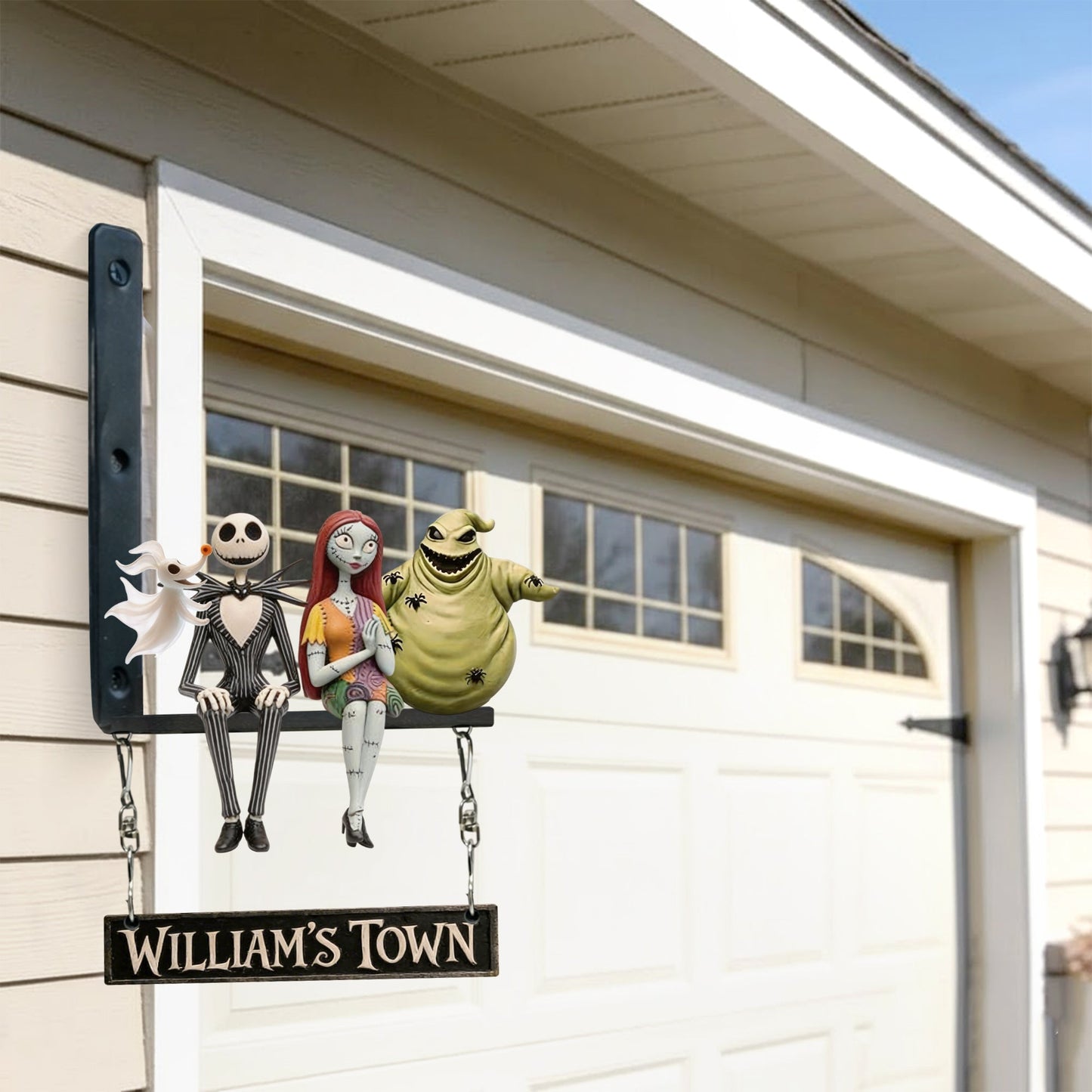 Welcome To Our House - Personalized Nightmare Wooden Wall Mount Sign