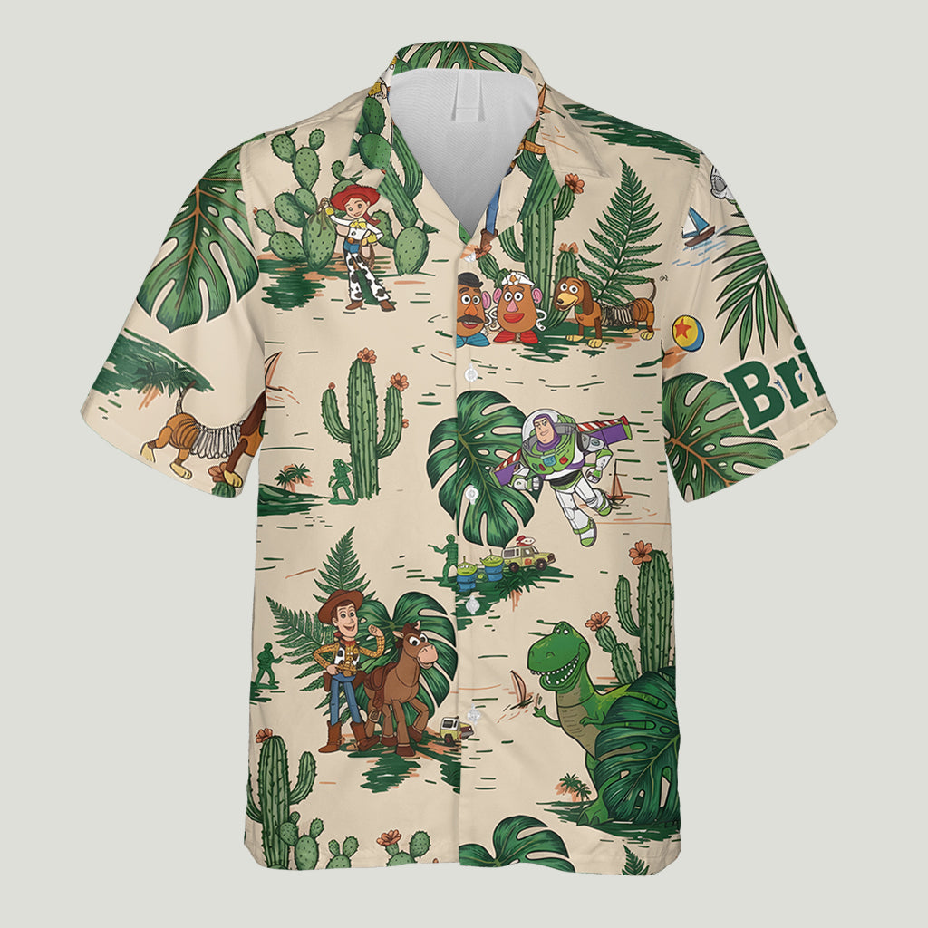 Tropical Cartoon Toy Friends - Personalized Movie For Kids Hawaiian Shirt