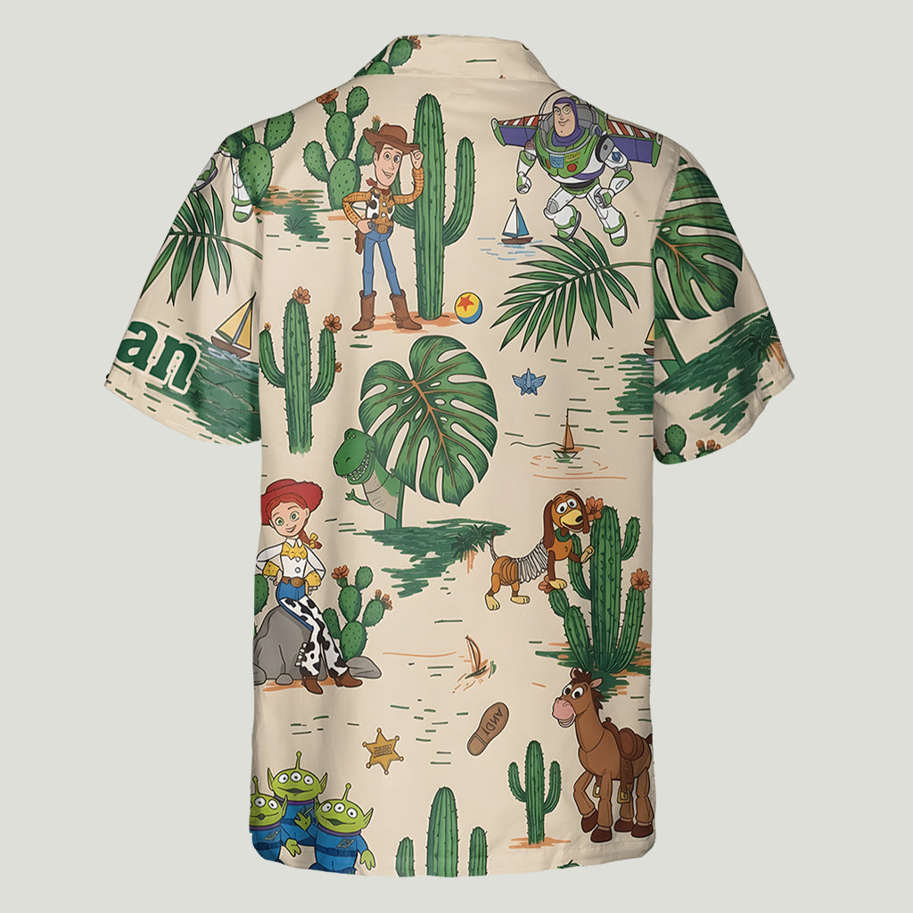Tropical Cartoon Toy Friends - Personalized Movie For Kids Hawaiian Shirt