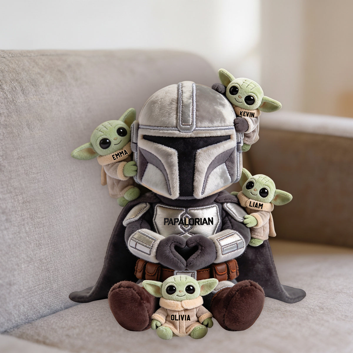 Papalorian This Is The Way - Personalized The Force Premium Faux Fur Pillow