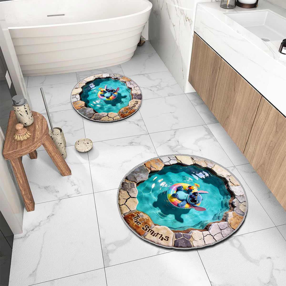 Summer Vibes - Personalized Ohana Non-Slip Tufted Rug