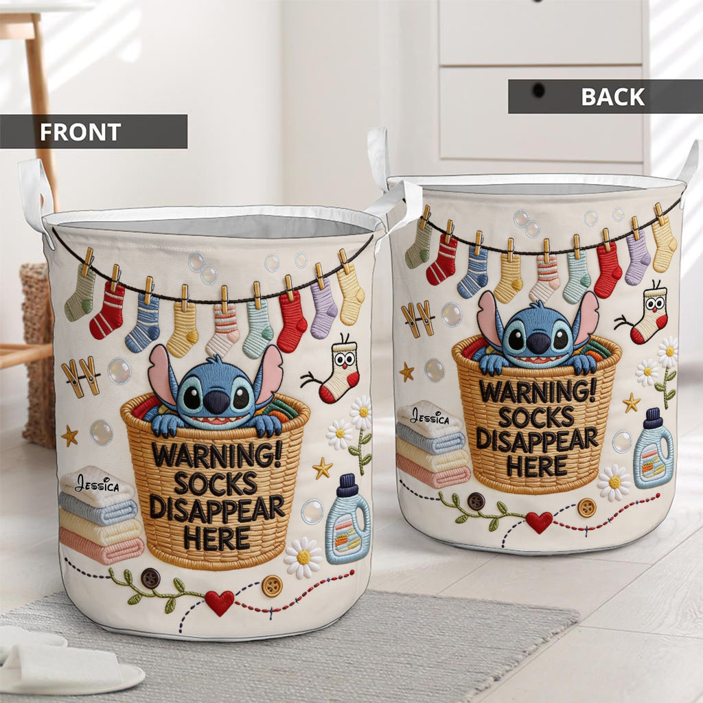 Socks Disappear Here - Personalized Ohana Storage Basket