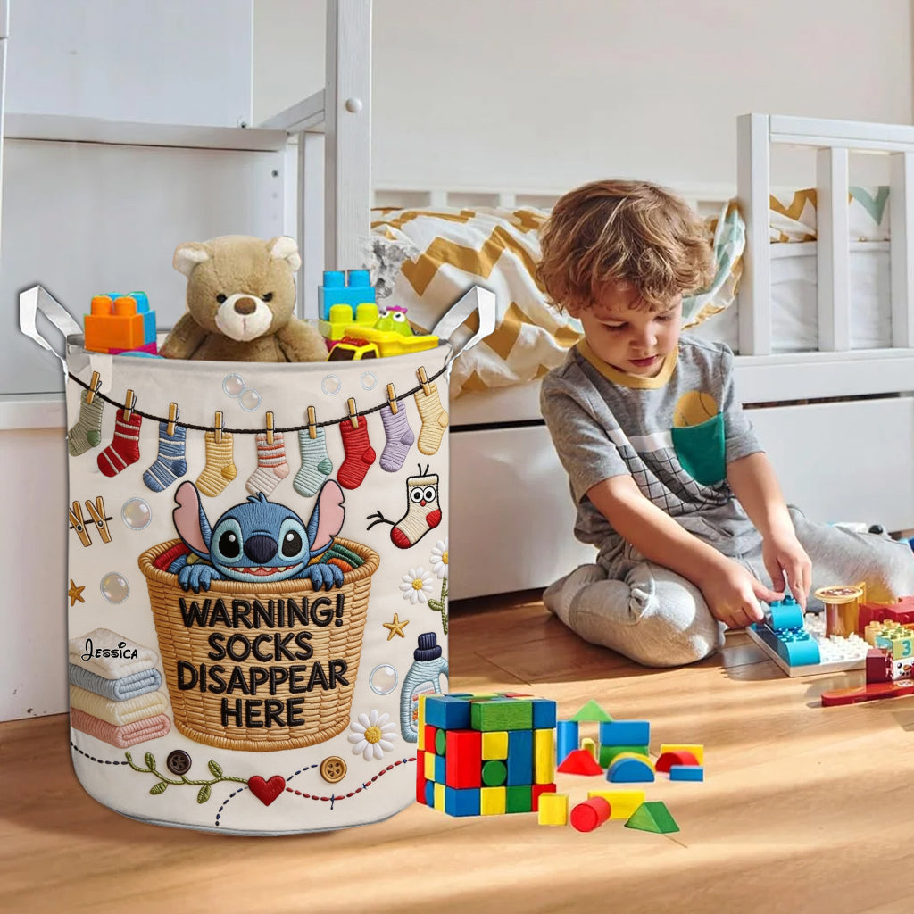 Socks Disappear Here - Personalized Ohana Storage Basket