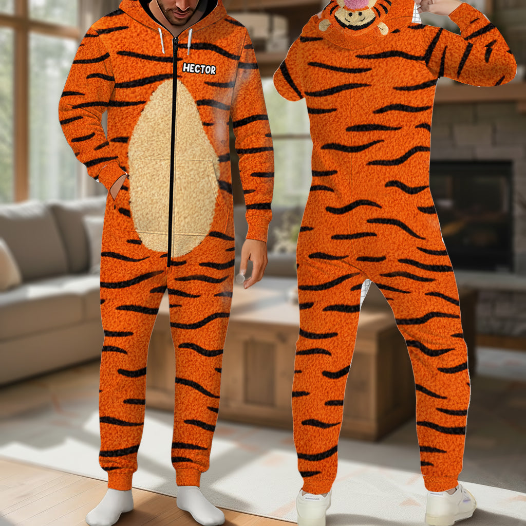 Honey Bear Characters - Personalized Yellow Bear Hooded Jumpsuit
