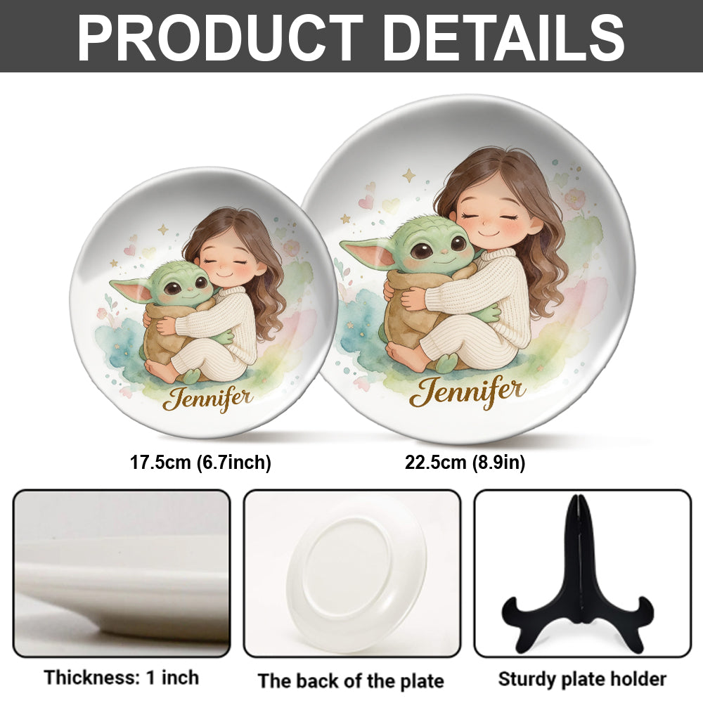 Green Friends - Personalized The Force Ceramic Round Plate