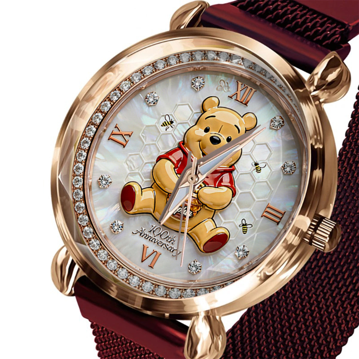 Honey Bear 100th Anniversary - Personalized Yellow Bear Women Hand Watch