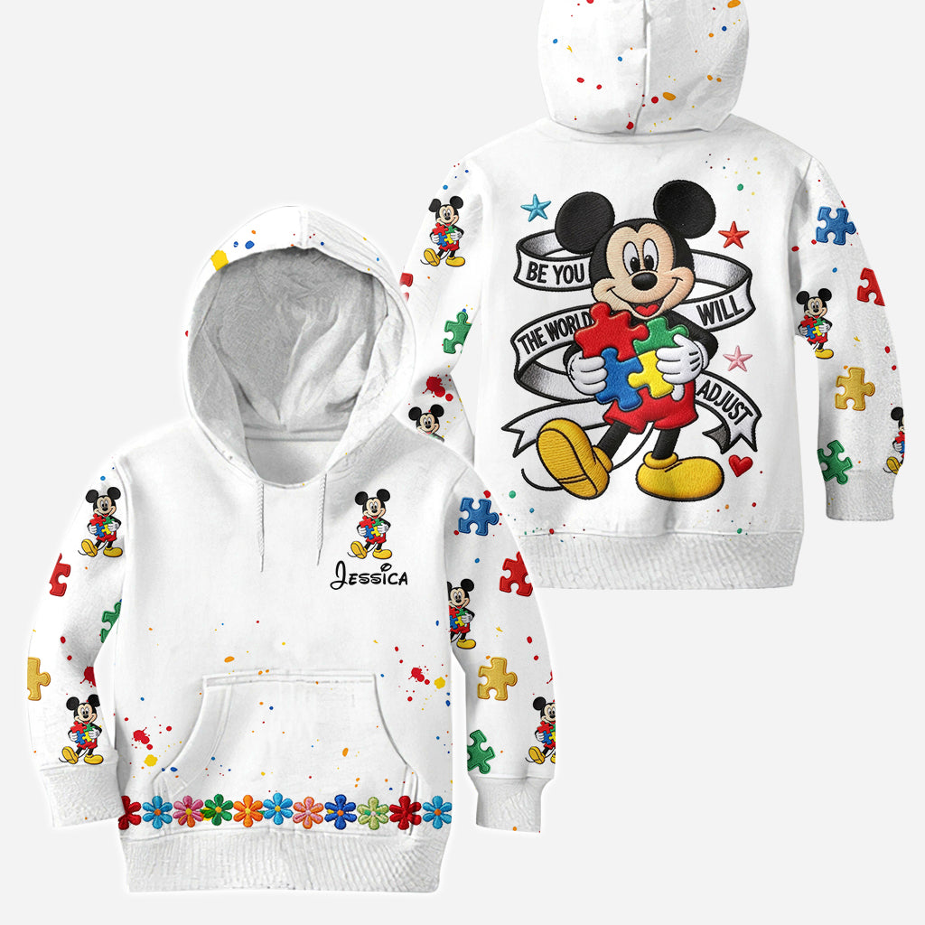 Be You The World Will Adjust - Personalized Autism Awareness Hoodie and Leggings