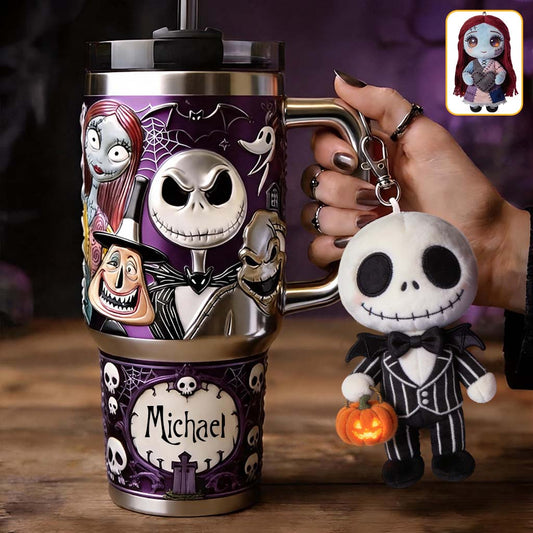 The Nightmare - Personalized Nightmare Tumbler With Plush Charm