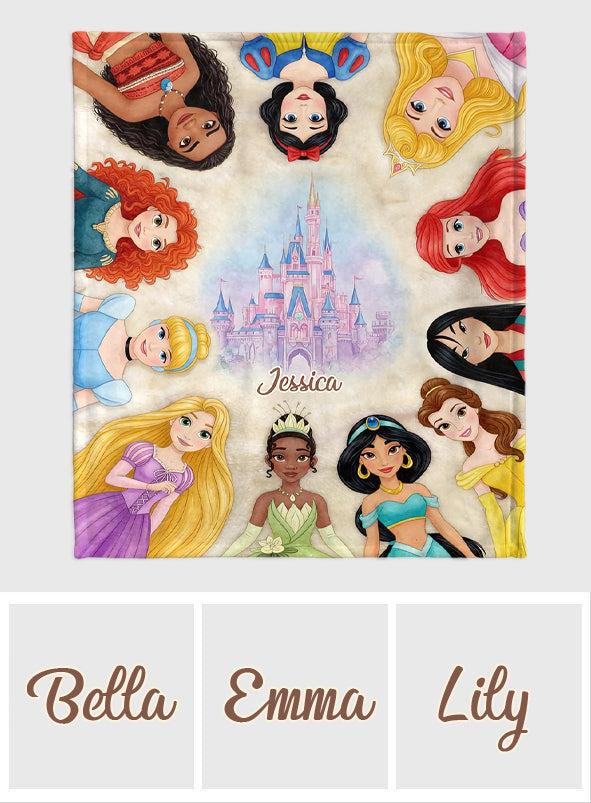 Castle Princess - Personalized Beautiful Princess Blanket