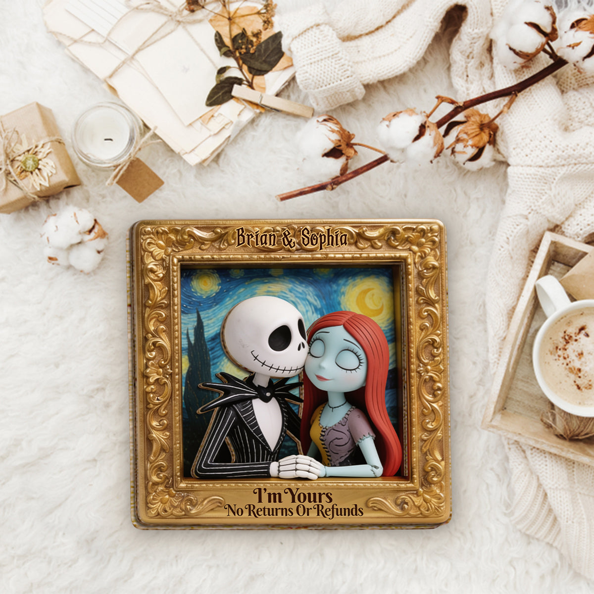 I Love You - Personalized Nightmare 2 Layered Wood Sign / Wood Plaque