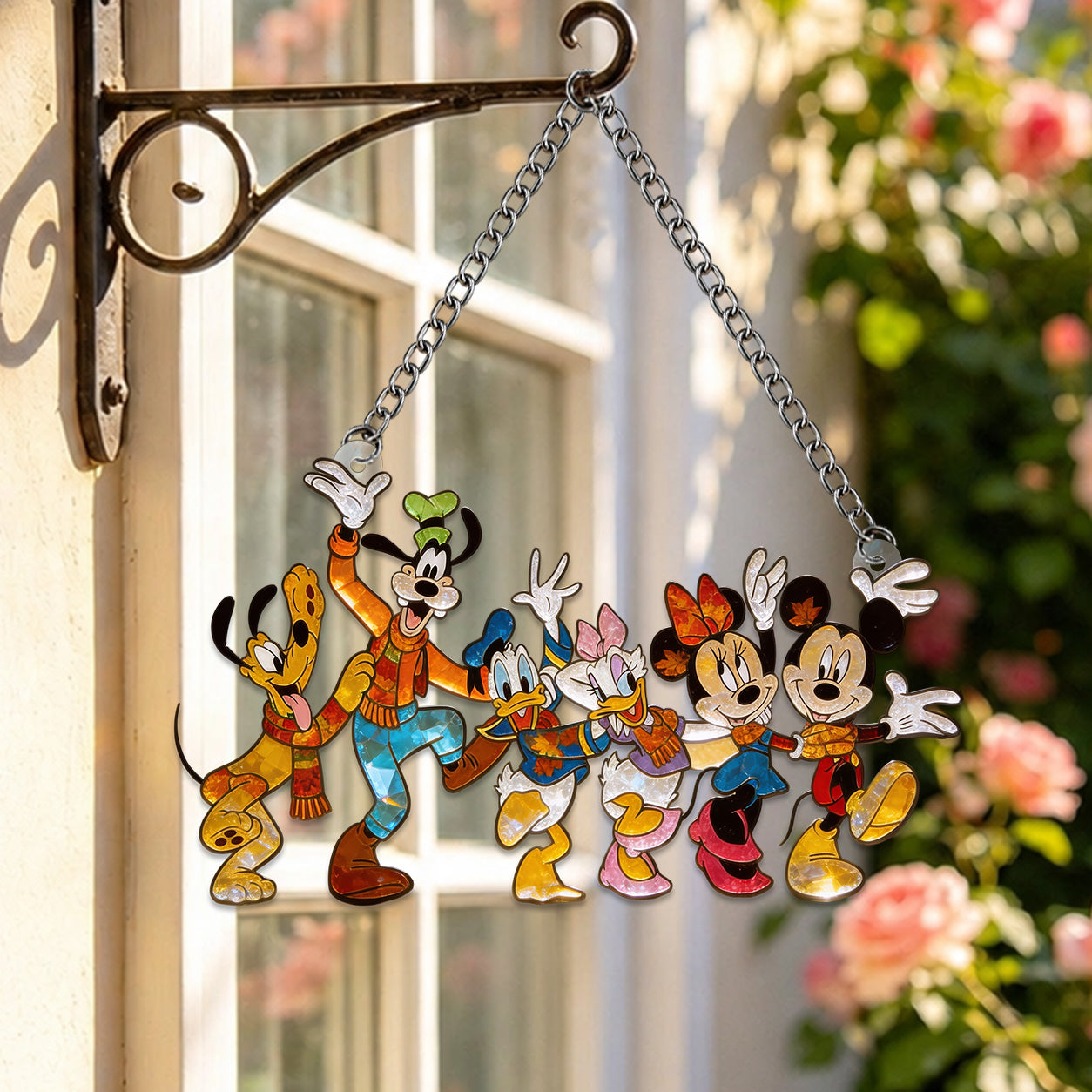 Fall Vibes - Mouse 3D Printed Glass Suncatcher