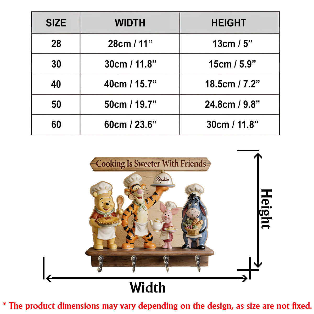 Home Is Where Honey Is - Personalized Yellow Bear Custom Shaped Hanging Rack