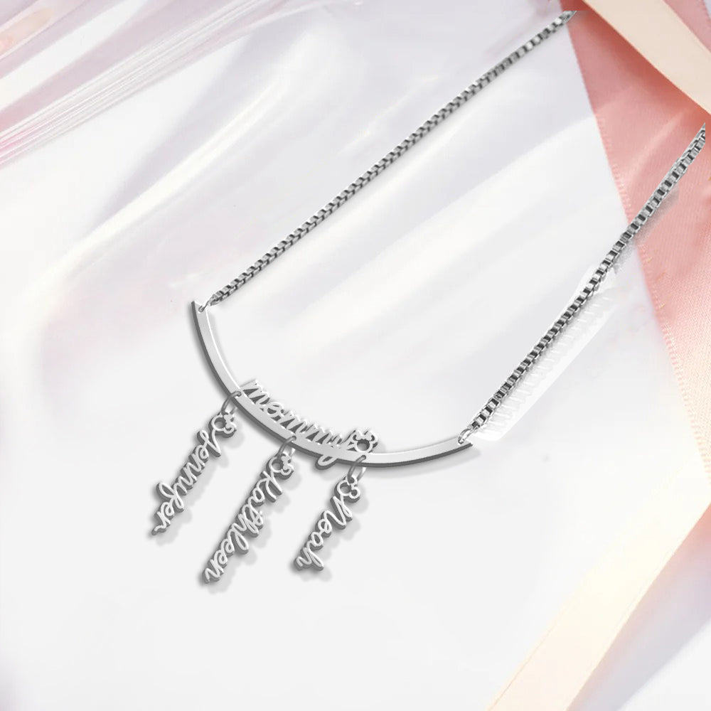Magical Mom, Grandma - Personalized Mouse Necklace with Charms