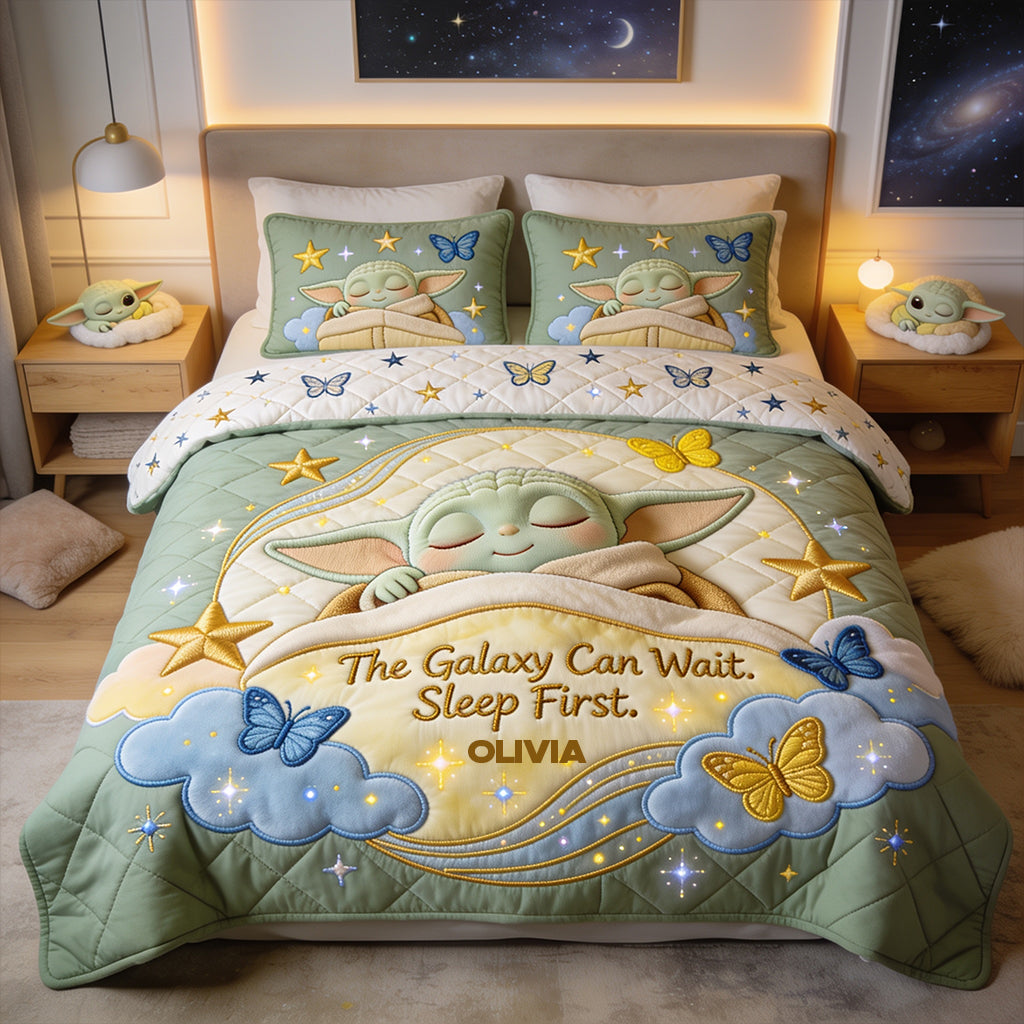 The Galaxy Can Wait, Sleep First - Personalized The Force Bedding Set