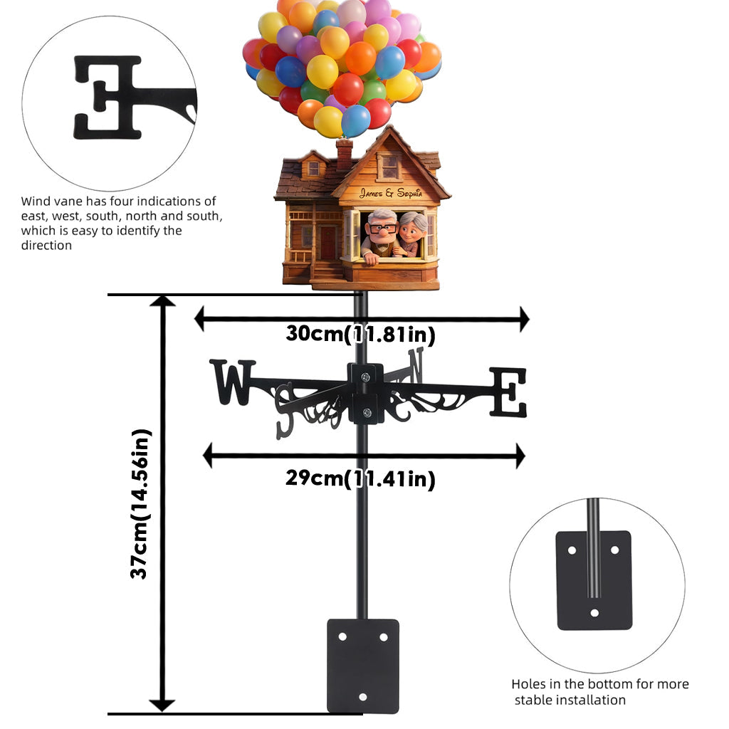 You Are My Greatest Adventure - Personalized Up Movie Couple Weather Vane