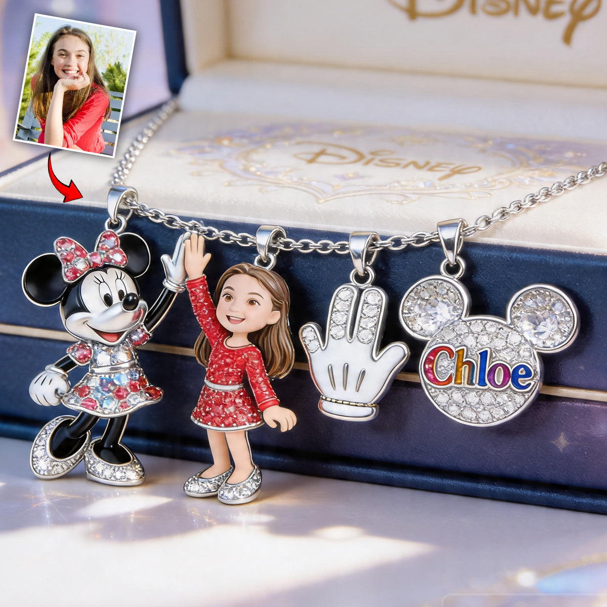 Friends - Personalized Mouse Metal Necklaces With Pendants