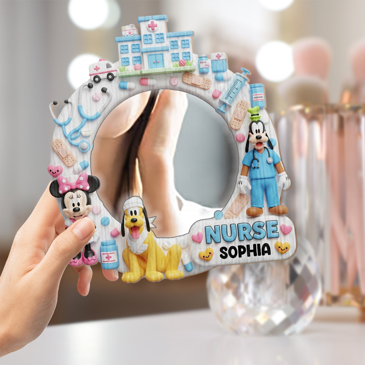Mouse's Medical - Personalized Nurse Wall Hanging Mirror