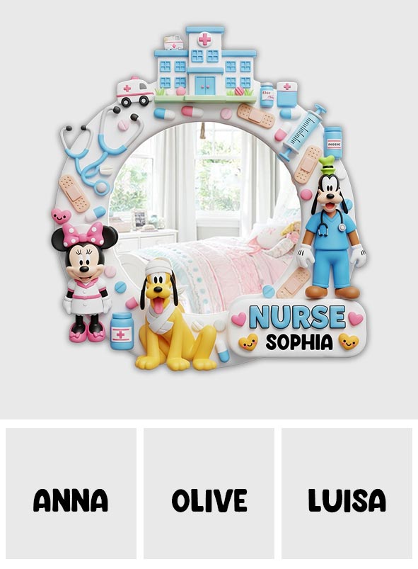 Mouse's Medical - Personalized Nurse Wall Hanging Mirror
