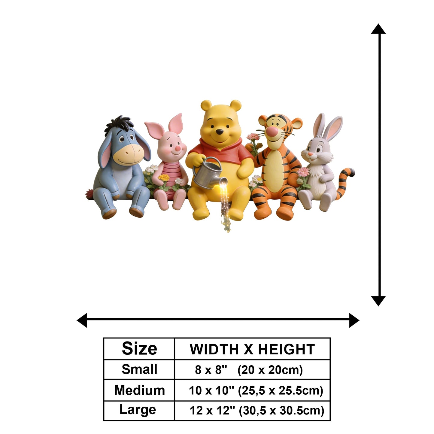My Beautiful Garden - Personalized Yellow Bear Wooden Wall Mount Sign