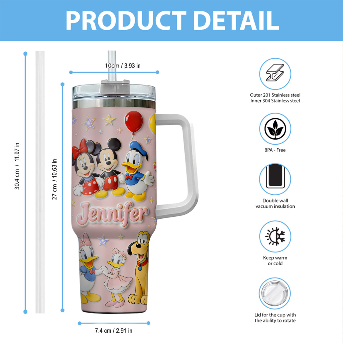 Magic Dream - Personalized Mouse Tumbler With Handle