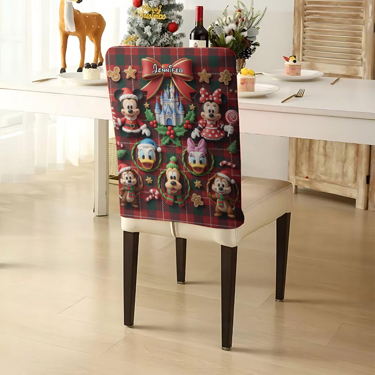 Merry Christmas - Personalized Mouse Chair Cover Set