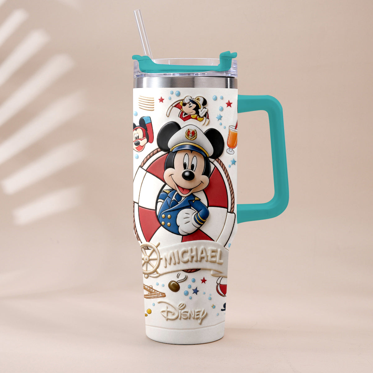 Let's Cruise - Personalized Disney Cruise Tumbler With Plush Charm