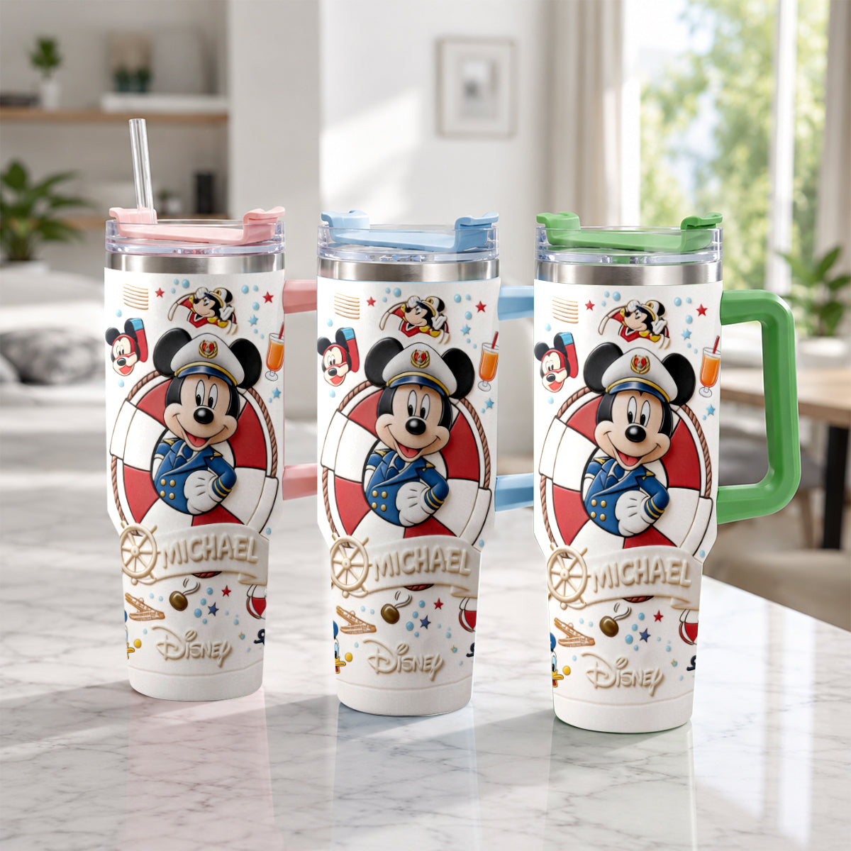 Let's Cruise - Personalized Disney Cruise Tumbler With Plush Charm