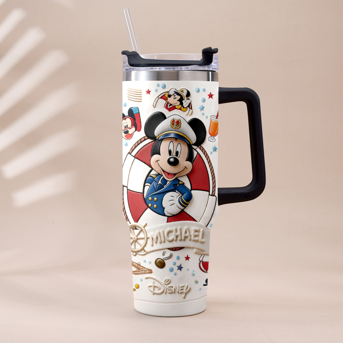 Let's Cruise - Personalized Disney Cruise Tumbler With Plush Charm