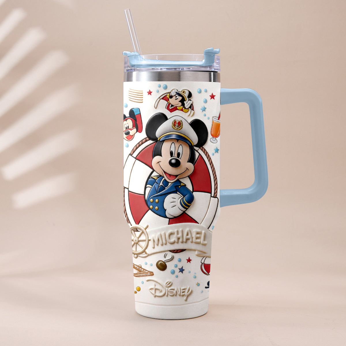 Let's Cruise - Personalized Disney Cruise Tumbler With Plush Charm